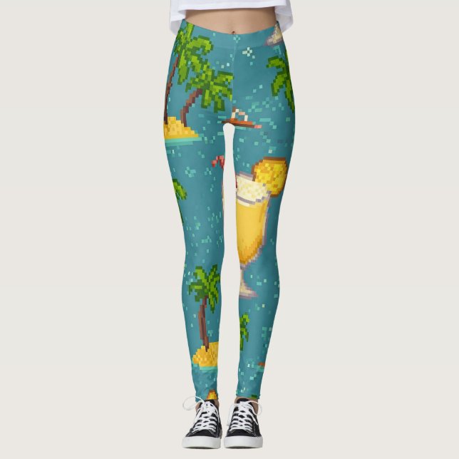 Legging Pixel Pina Coladas (Frente)