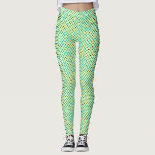 Legging Pixels piscando padrão 01.LBlue. Amarelo BG