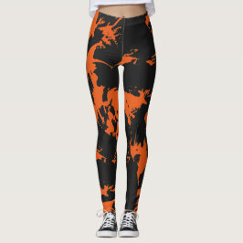 Legging Placa de Grafite Laranja e Preto