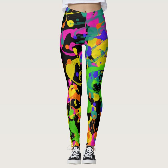 Legging Placas de pintura das luzes do norte (Frente)