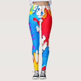 Legging Placas vibrantes de cores neonatais