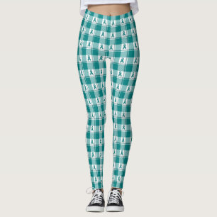 Legging Plaid de conscientização sobre o câncer oral Faixa