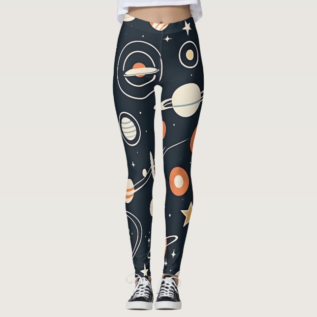 Legging Planetas e Estrelas da Idade do Espaço MCM (Frente)