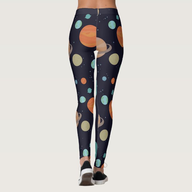 Legging Planetas, estrelas, galáxia (Verso)