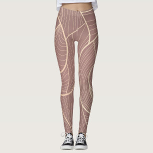 Legging Plano de fundo das linhas Douradas do luxo