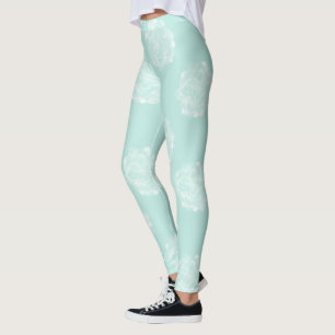 Legging Plantar Felicidade  Padrão de Suculência Pastel