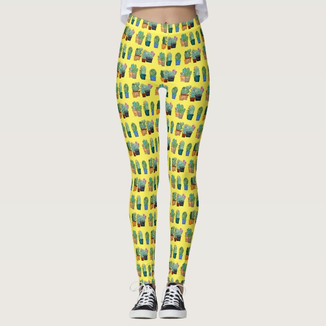 Legging Plantas De Cactus Associadas Thunder_Cove (Frente)