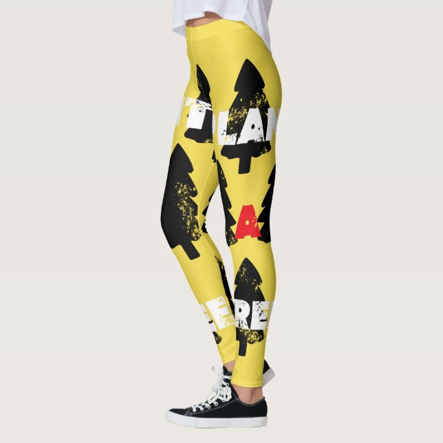Legging Plante uma árvore Pernas de Impressão Funky (Esquerda)