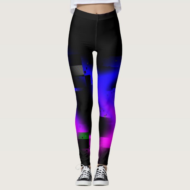 Legging Plasma Glitch Preto (Frente)