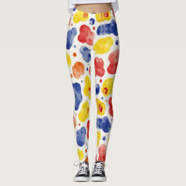 Legging Playful Chunky Irregular Camouflage Patterno