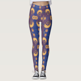 Legging Plum marinho de ouro geométrico gatinho de design