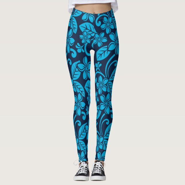 Legging PLUMÉRIA ISLAND (azul x 2) (Frente)