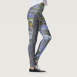 Legging Pneumatóforos de aparência de camuflagem azul
