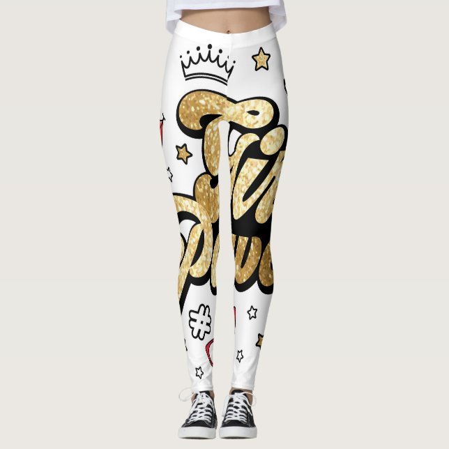 Legging Poder Menina: Esfolada Feminista. (Frente)