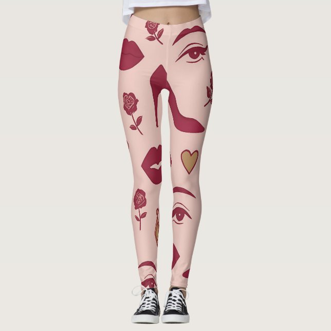 Legging Poder Suave Feminino – Padrão Ousado e Elegante pa (Frente)