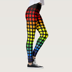 Legging Políticos do arco-íris em preto