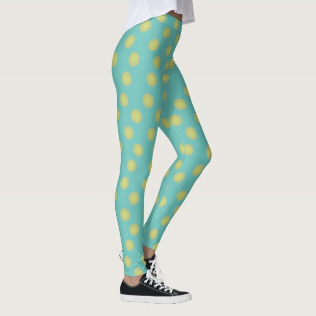 Legging Polka-pontos verde-oliva (Direita)