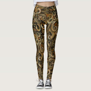 Legging Polvo De Tentáculos Vitoriano Steampunk
