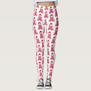 Legging Polvo feliz bonito vestindo o desenho do chapéu d