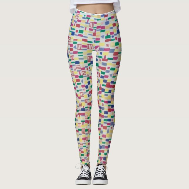Legging Pontas desenhadas pelo artista, comprimento do che (Frente)