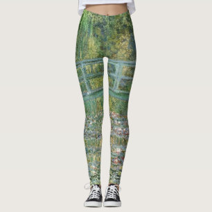 Legging Ponte Japonesa de Claude Monet Arte da Ninfeia