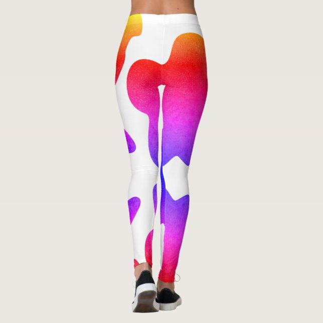 Legging Ponto de estilos design arco-íris multicolores (Verso)