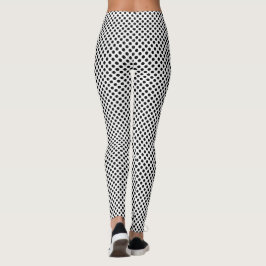 Legging Ponto preto e branco