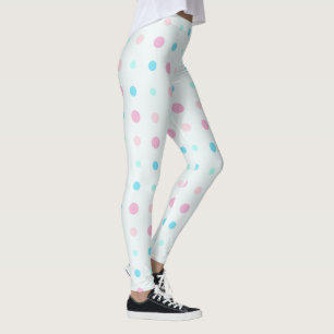 Legging Pontos Azuis e de Pêssego