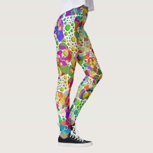 Legging Pontos Coloridos Espirais Pintura à Mão 2