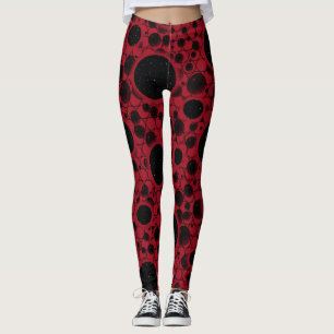 Legging Pontos de Bolhas Espaciais - Borgonha
