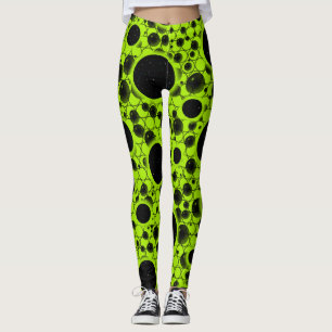 Legging Pontos de bolhas espaciais - Limão
