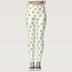 Legging Pontos de polca verde-oliva