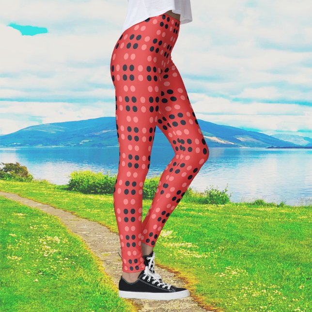 Legging Pontos Decorativos em Rosa e Cinza (Criador carregado)