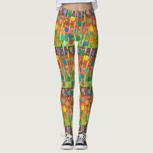 Legging Pontos Frisam Brilho de Confetti de Múltiplas Col