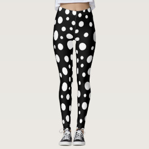 Legging Pontos Pretos e Brancos