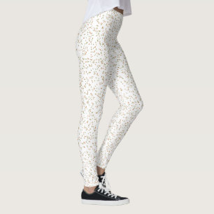 Legging Pontos Primavera Fern, Verde e Laranja Específico