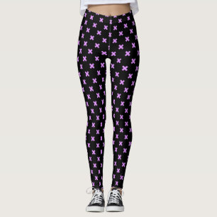Legging Pontos transversais em preto