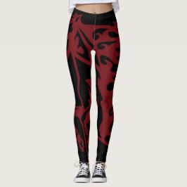 Legging Pony Horse Stallion Steed Rapid Red Line Art