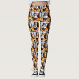 Legging Pop Art Pilgrim Cupcakes