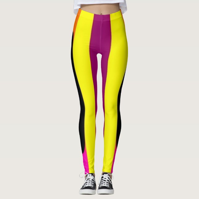 Legging Pop-Arte em tiras (Frente)