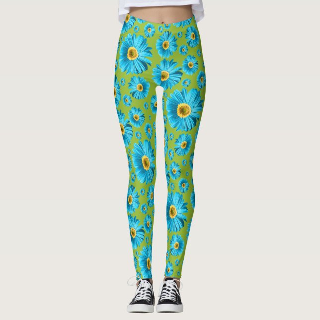 Legging Pop Daisy Azul Água (Frente)