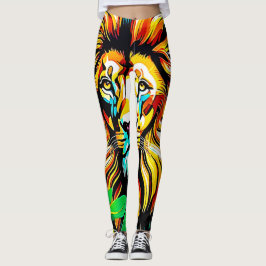 Legging Pop de Arte do Leão Selva