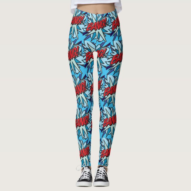 Legging Pop de Arte do Livro de BD (Frente)