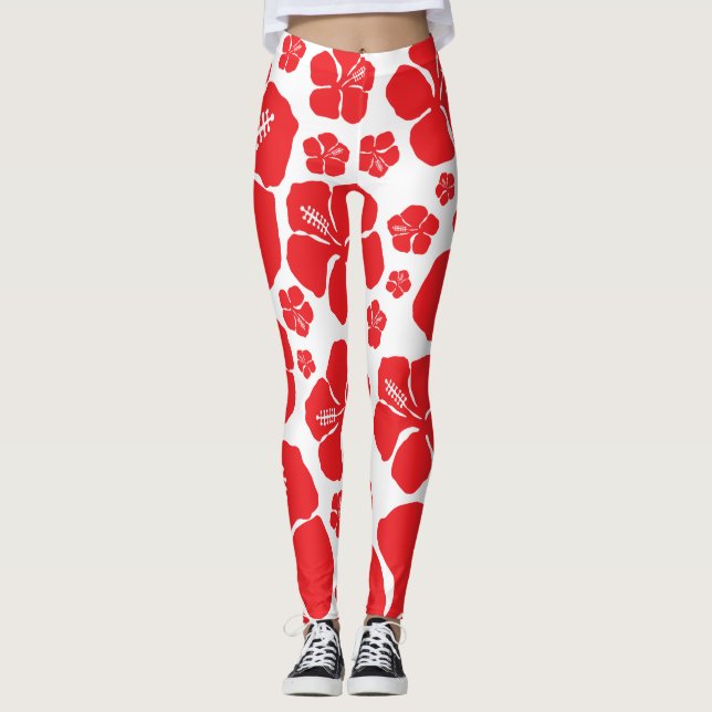 Legging Por todo o Hibiscus (Frente)