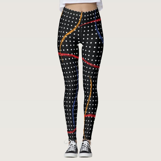Legging Portas e Splatter de Pintura Retroativa (Frente)