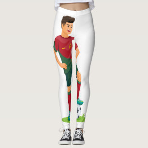 Legging Portuguese Soccer Star Illustration - Football Pla