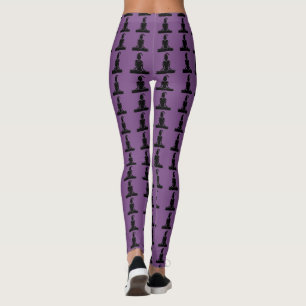 Legging Pose de Yoga Roxa Personalizada