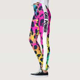 Legging Potência GRL Neon Pink Animal