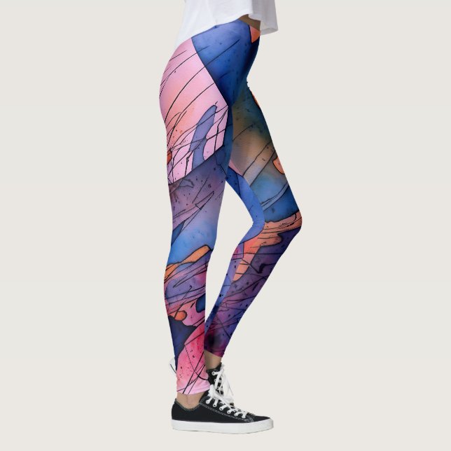 Legging "Potencial desencadeado" Arte Abstrato Contemporân (Direita)