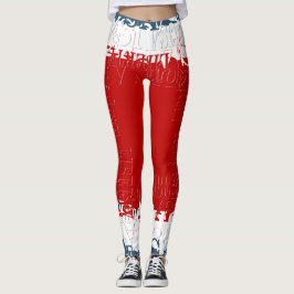 Legging Praça da Liberdade Patriótica Vermelho Branco & Az